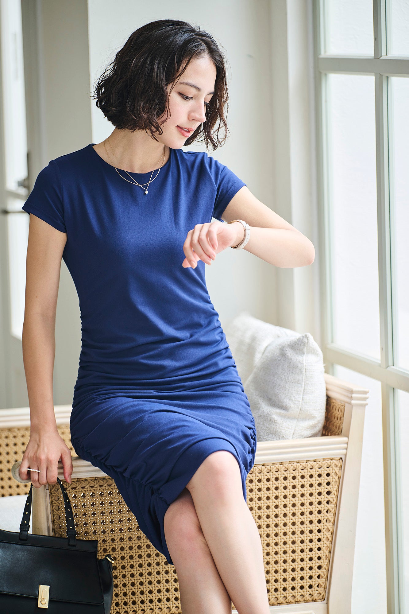 Stretch Tee Midi Dress(NV)
