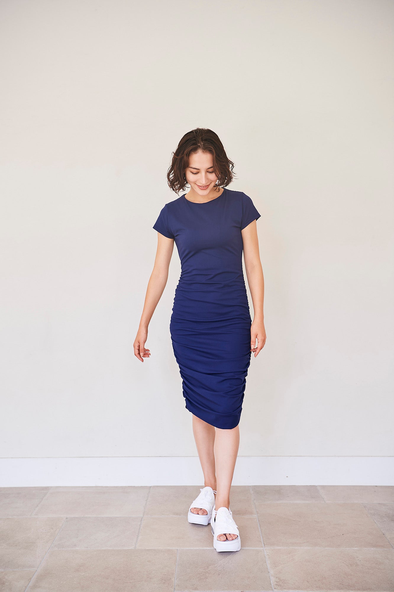 Stretch Tee Midi Dress(NV)