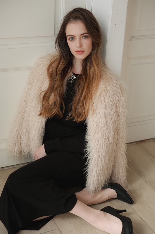 Crew Neck Dress Long (BK)