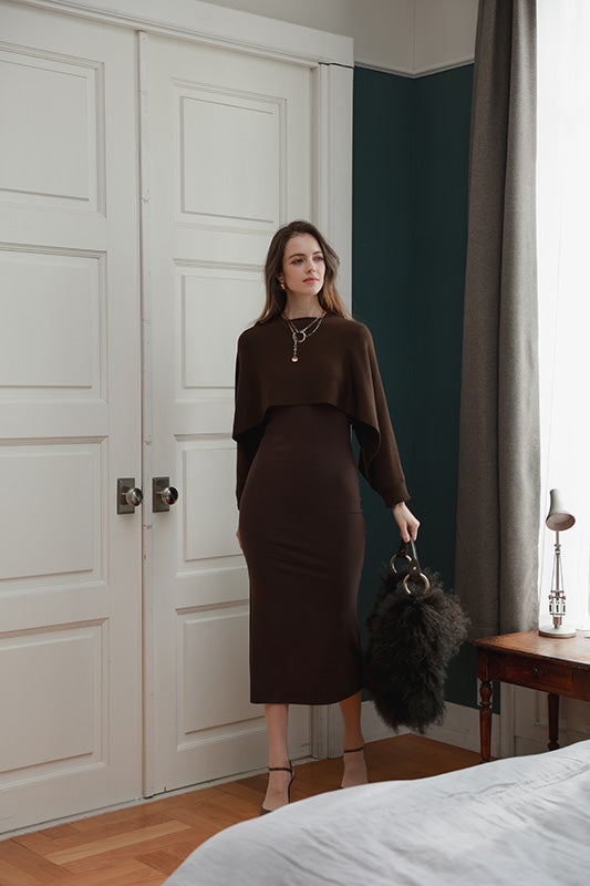 Crew Neck Dress Long(BR)