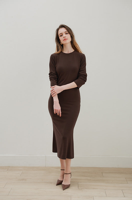 Crew Neck Dress Long(BR)