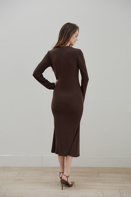 Crew Neck Dress Long(BR)